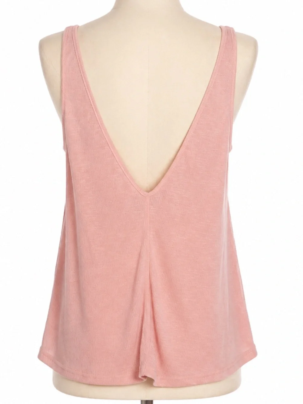 Free People Sleek N Easy Deep V Back Swing Tank Ballet Romantic Feminine Small
